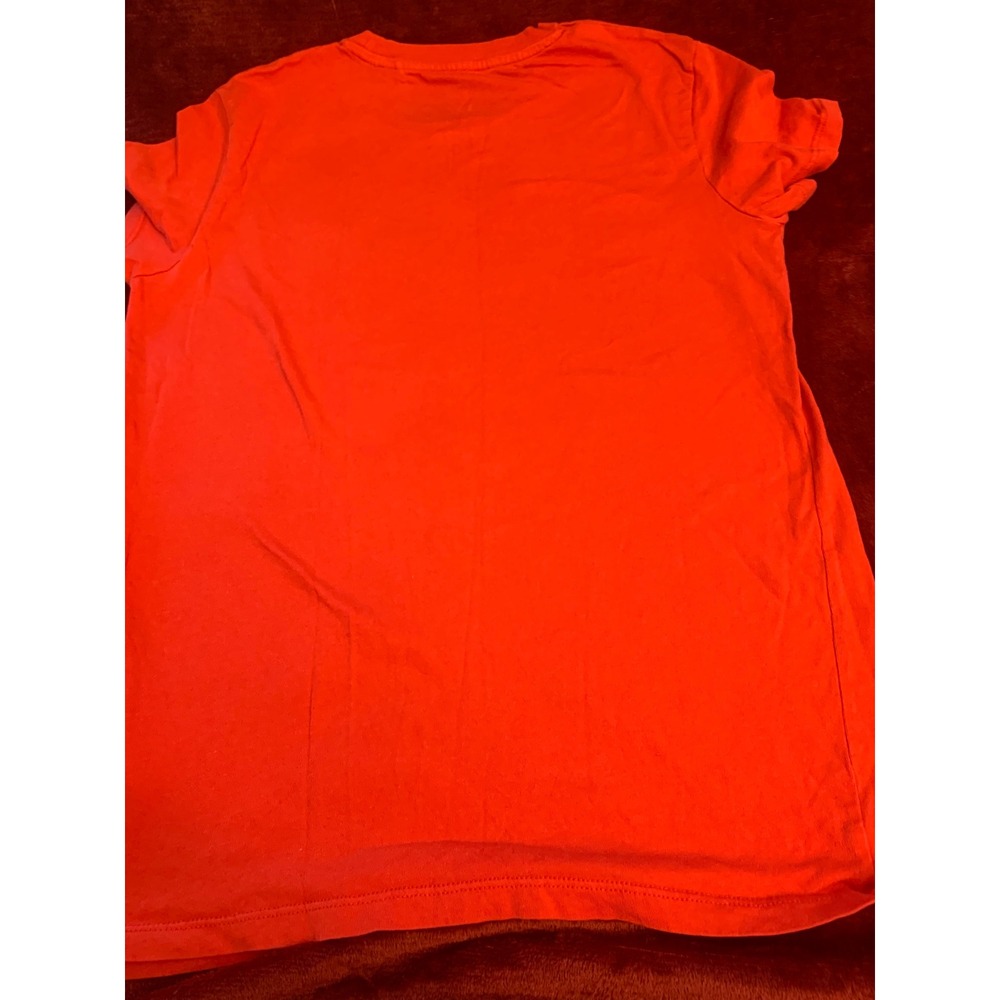 Levis Womens Graphic T-Shirt Red White Serif Logo Crew Neck Short Sleeve Small - Picture 6 of 7